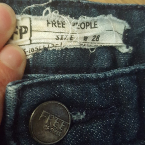 Free People High Rise Straight Leg Jeans - Picture 3 of 4